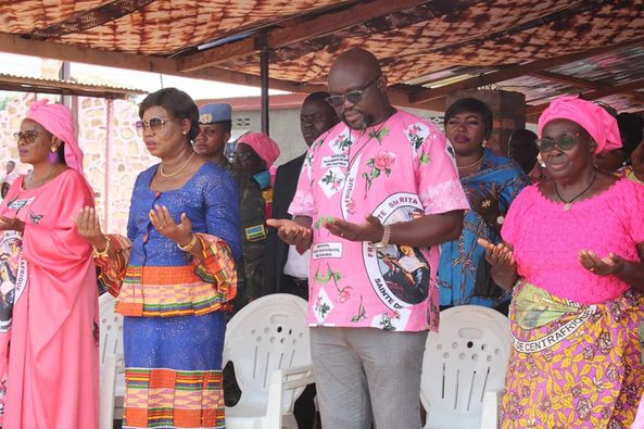 La Première Dame de Centrafrique Tina Marguerite TOUADERA à rehausser de de sa présence à la clôture du pèlerinage de la fraternité Sainte Rita