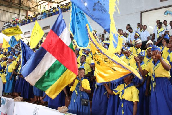 La célébration d'un culte d'action de grâce organisé par la coordination de la Jeunesse Chrétienne Conquérante (JCC) au palais de sport Omnisports.